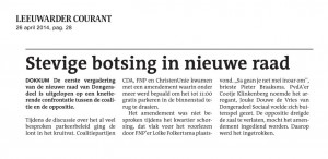 Stevige botsing in nieuwe raad_24april14