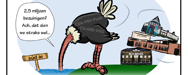 Cartoon: Stem tegen struisvogelpolitiek!