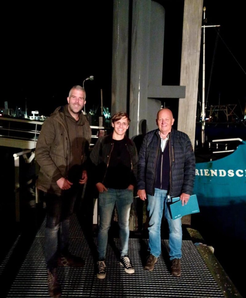 Werkbezoek op het schip Blijdschap in de haven van Lauwersoog