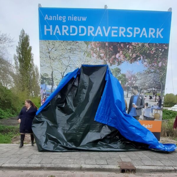 Onthulling bouwbord Harddraverspark