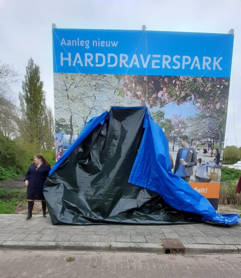 Onthulling bouwbord Harddraverspark