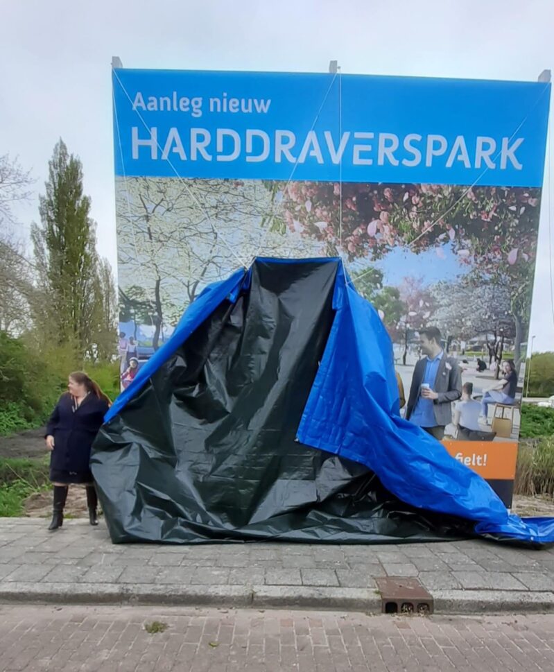 Onthulling bouwbord Harddraverspark