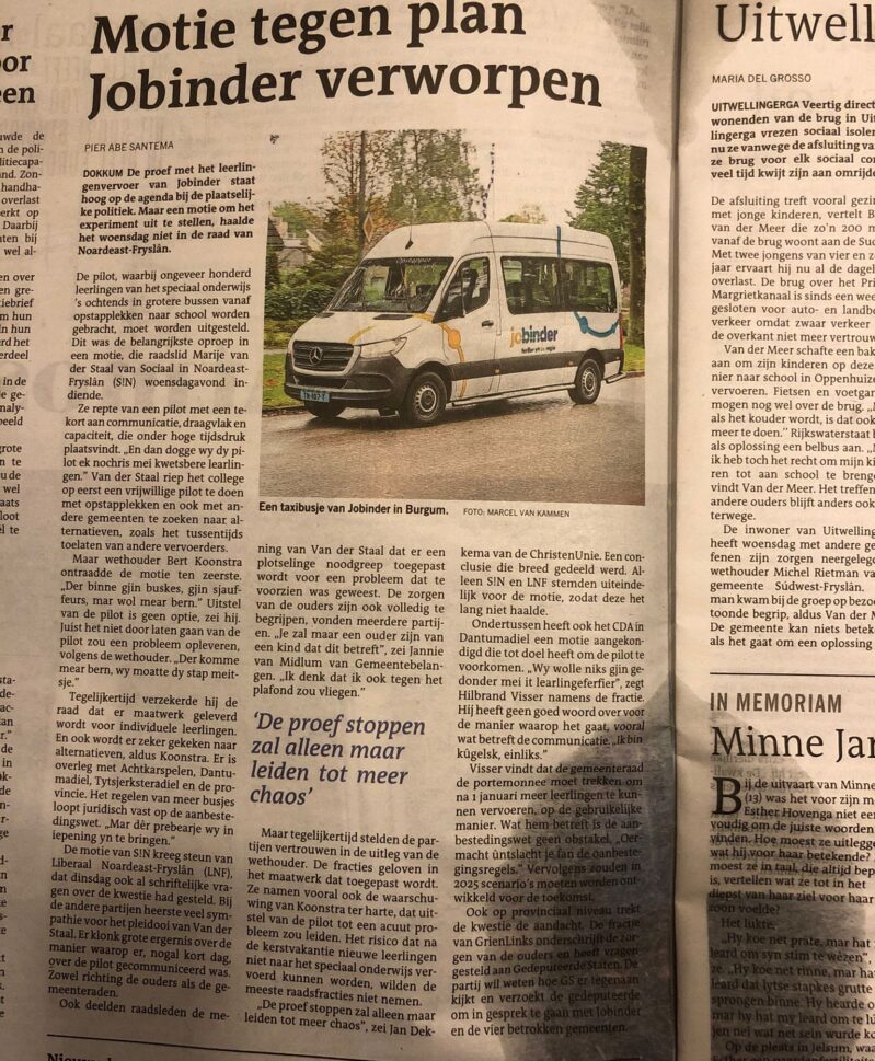 LC: Motie tegen plan Jobinder verworpen
