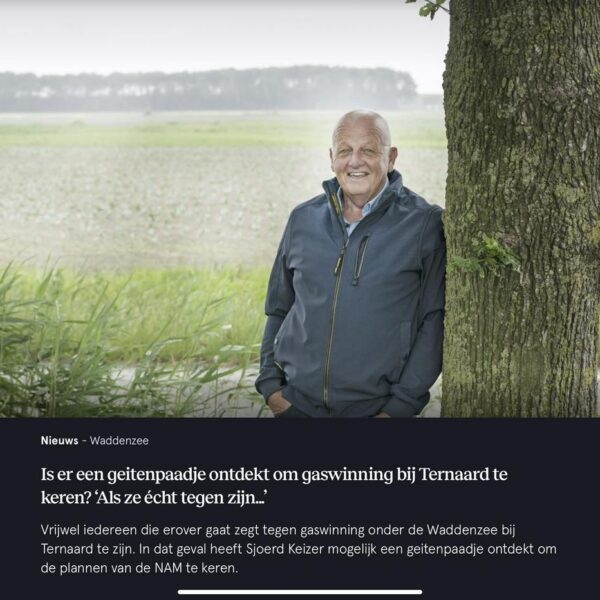 Geitenpaadje ontdekt tegen gaswinning?