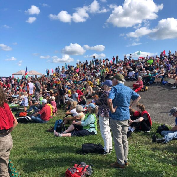 Demonstratie tegen gaswinning Holwert