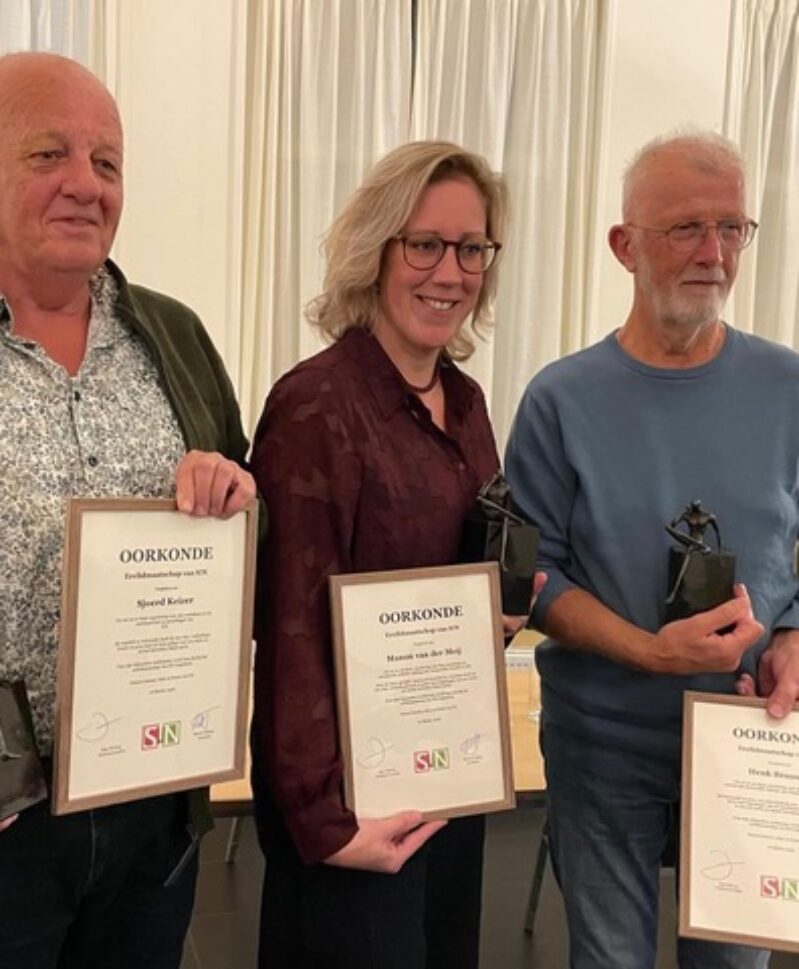 Henk Brouwer, Sjoerd Keizer en Manon van der Meij benoemd tot erelid van S!N